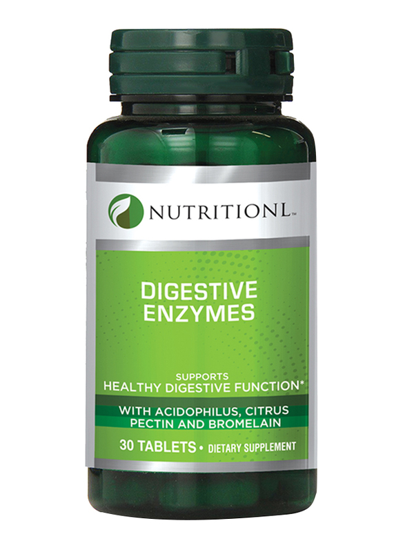 Nutritionl Digestive Enzymes Dietary Supplement, 30 Tablets