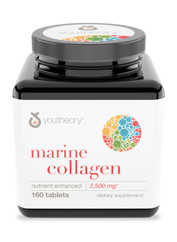 Youtheory Marine Collagen Dietary Supplement, 2500mg, 120 Tablets