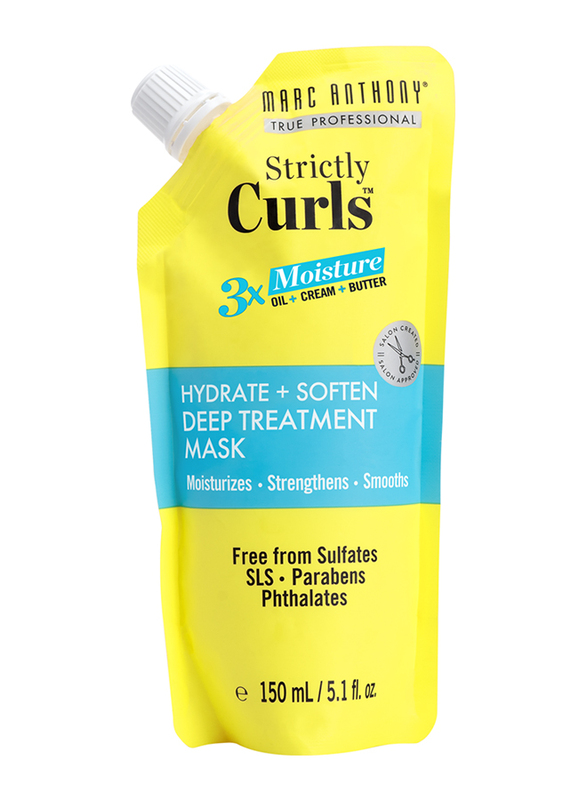 Marc Anthony Strictly Curls 3X Hydrate + Soften Deep Treatment Hair Mask for Damaged Hair, 150ml - Dubai Marc Anthony Strictly Curls 3X Hydrate + Soften Deep Treatment Hair Mask for Damaged Hair, 150ml - Dubai