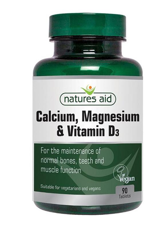 Natures Aid Calcium Magnesium and Vitamin D3 Food Supplement, 90 Capsules