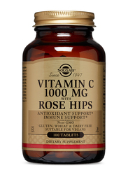 Solgar Vitamin C with Rose Hips Dietary Supplement, 1000mg, 100 Tablets