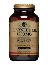 Solgar Flaxseed Oil Dietary Supplement, 1250mg, 100 Softgels