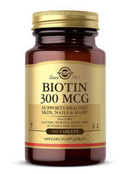 Solgar Biotin Dietary Supplement, 300mcg, 100 Tablets