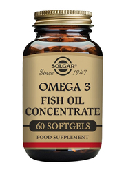 Solgar Omega-3 Fish Oil Concentrate Food Supplement, 60 Softgels
