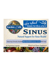 Garden of Life Herbal Immune Balance Sinus Whole Food Dietary Supplement, 60 Vegetarian Capsules