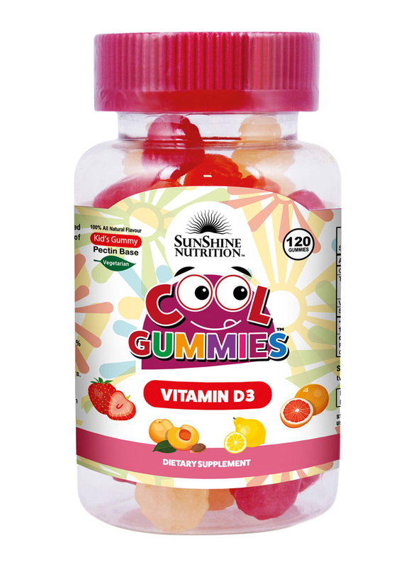 Sunshine Nutrition Vitamin D3 Cool Gummies Dietary Supplement, 120 Gummies