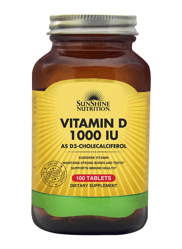 Sunshine Nutrition Vitamin D Dietary Supplement, 1000iu, 100 Tablets