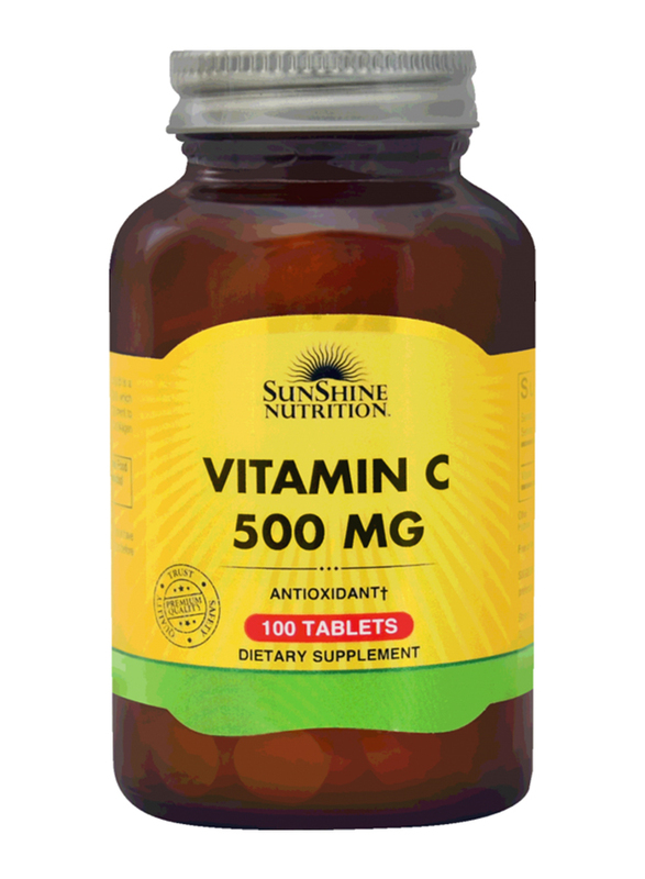 Sunshine Nutrition Vitamin C Dietary Supplement, 500mg, 100 Tablets