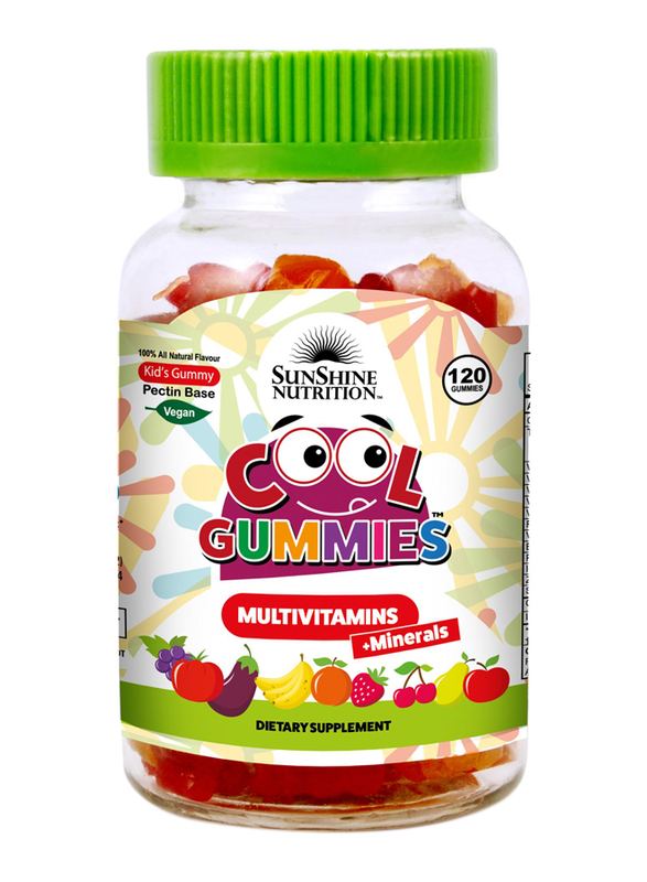 Sunshine Nutrition Vegan Multivitamins Cool Gummies Dietary Supplement, 120 Gummies