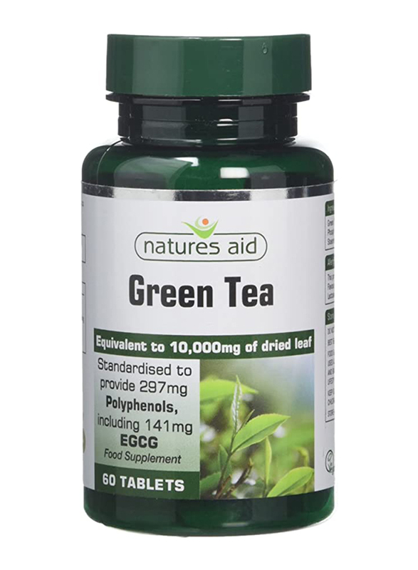 Natures Aid Green Tea Food Supplement, 10000mg, 60 Tablets