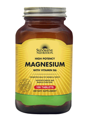 Sunshine Nutrition High Potency Magnesium Dietary Supplement with Vitamin B6, 100 Tablets