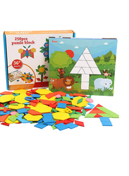 250-Piece Set Mosaic Wooden Puzzle