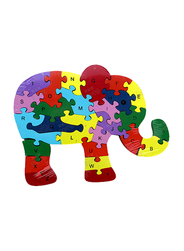 

26-Piece Set Elephant Letters and Numbers Jigsaw Puzzle