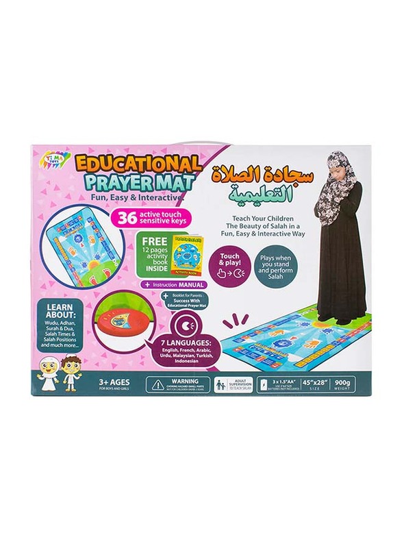 

7 Languages Educational Prayer Mat for Girls, Ages 3+