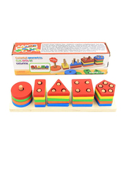 21-Piece Set Rectangular Stacking Shapes Puzzle