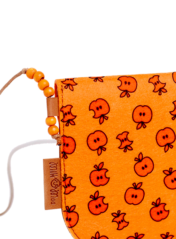 Milk & Moo Toddler Purse for Girls, Orange/Brown