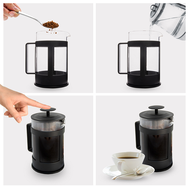 Biggcoffee 350ml French Press Coffee Maker, FY04, Black