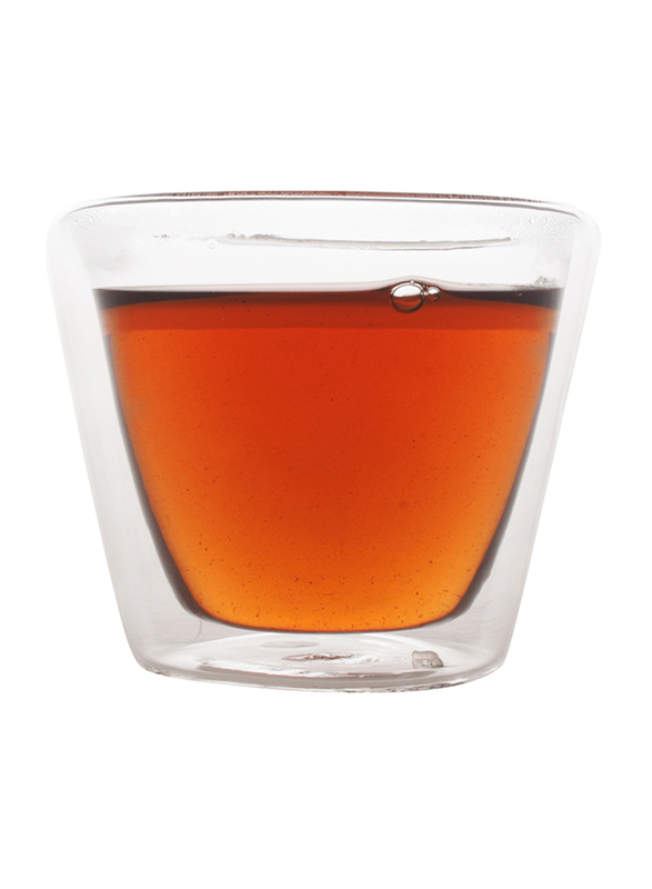 Biggtea 120ml Borosilicate Glass Double Walled Cup, Transparent