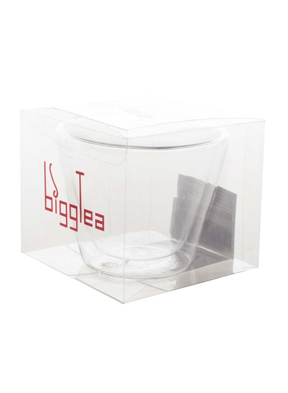 Biggtea 120ml Borosilicate Glass Double Walled Cup, Transparent
