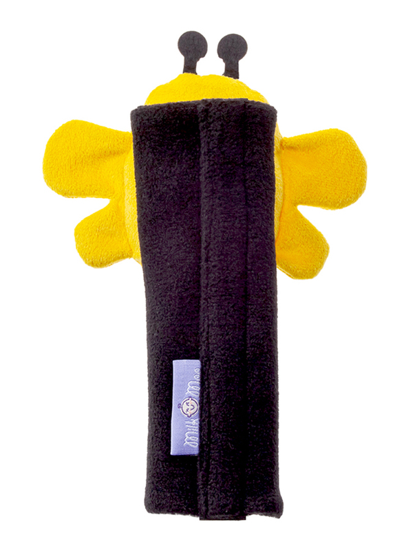 Milk & Moo Yellow Buzzy Bee Seatbelt Covers for Kids, Multicolour