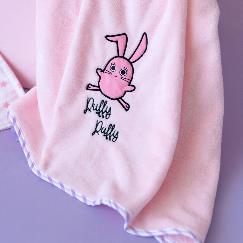 Milk & Moo 3-Piece Chancing Baby Receiving Blanket with Baby Pillow and Baby Security Lovey, Pink