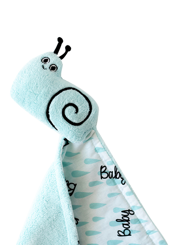 Milk & Moo Sangaloz Security Baby Blanket, Blue/Black