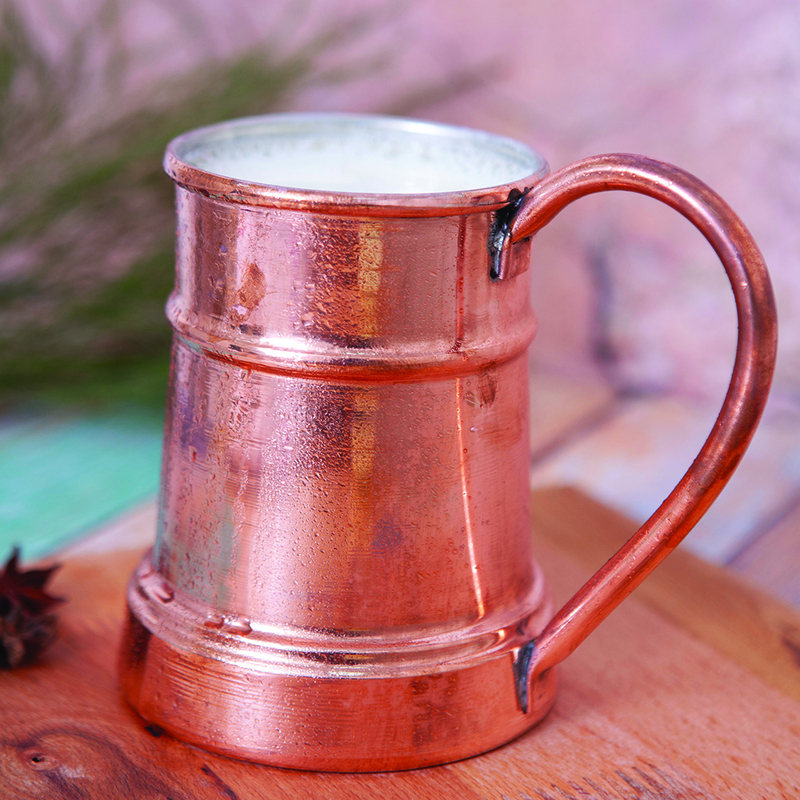 Serenk 600ml Debito Copper Mug with Handle, Copper