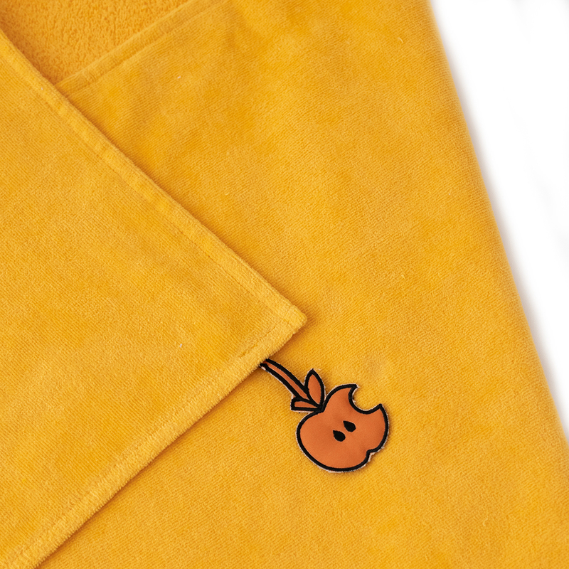 Milk & Moo Tombish Cat Velvet Hooded Towel for Babies, Orange