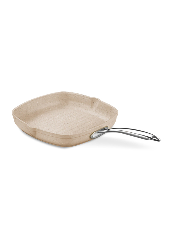 Korkmaz 28cm Granita Square Grill Pan, A1268, 28x28 cm, Beige