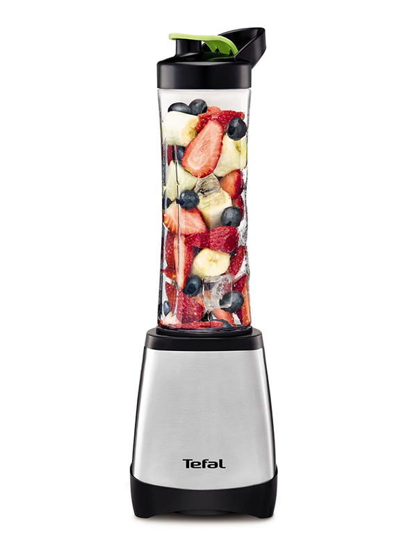 Tefal On The Go Food Processor Portable Blender, 300W, Black/Grey