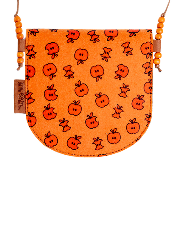 Milk & Moo Toddler Purse for Girls, Orange/Brown