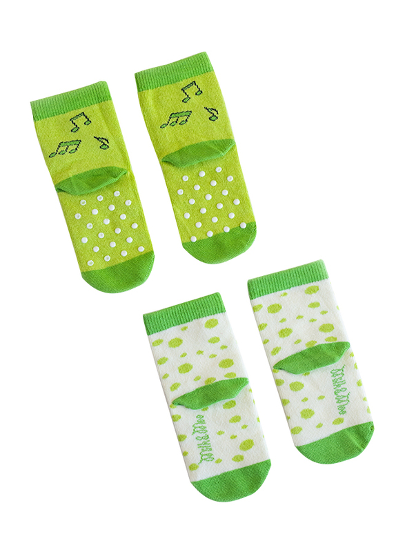 Milk & Moo Chacha Frog and Sangaloz 4 Pair Mother Socks and Baby Socks, 8 Pieces, Multicolour