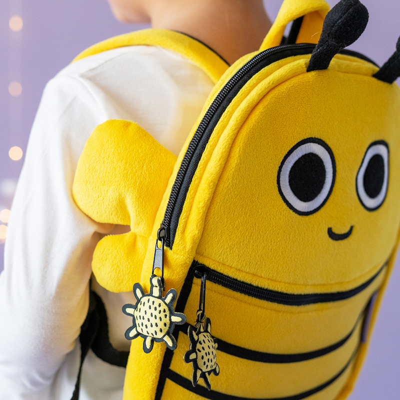 Milk&Moo Buzzy Bee Backpack for Kids, Yellow/Black