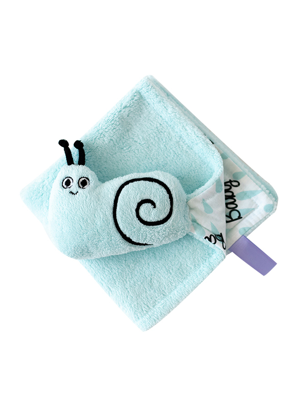 Milk & Moo Sangaloz Security Baby Blanket, Blue/Black