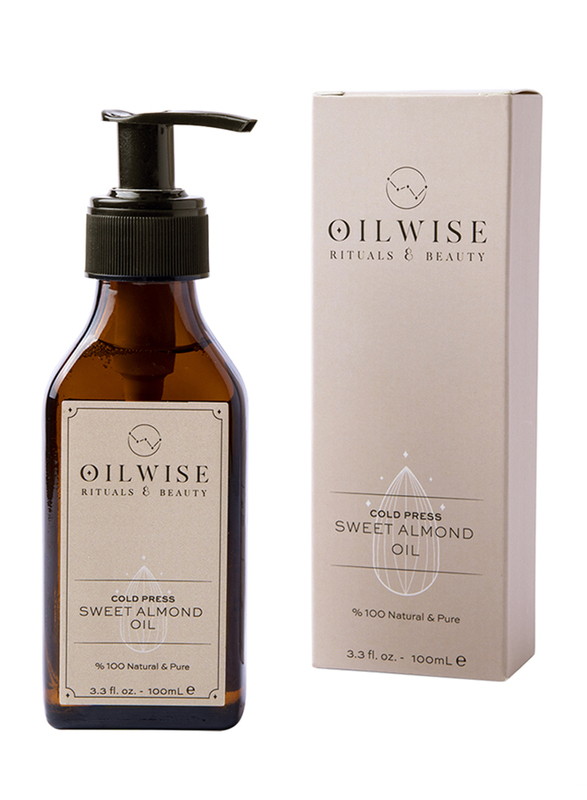 Oilwise Cold Pressed Sweet Almond Massage Oil, 100ml