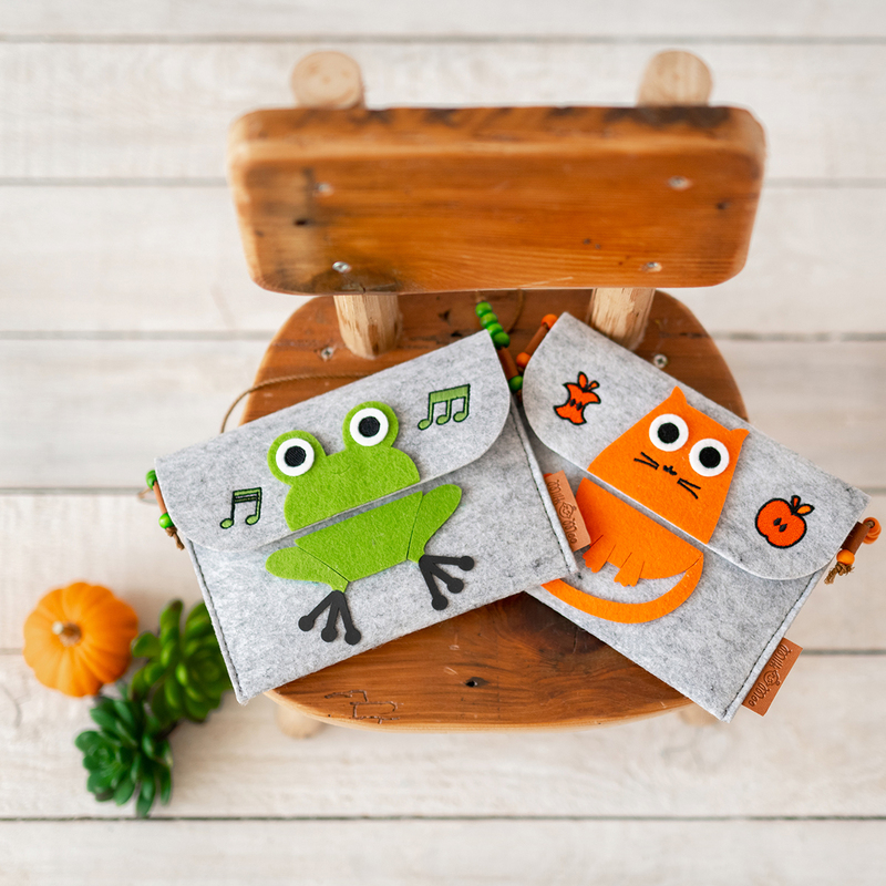 Milk & Moo Cacha Frog Kids Shoulder Bag, Special Design, Cross body and Handbag for Girls, Multicolour