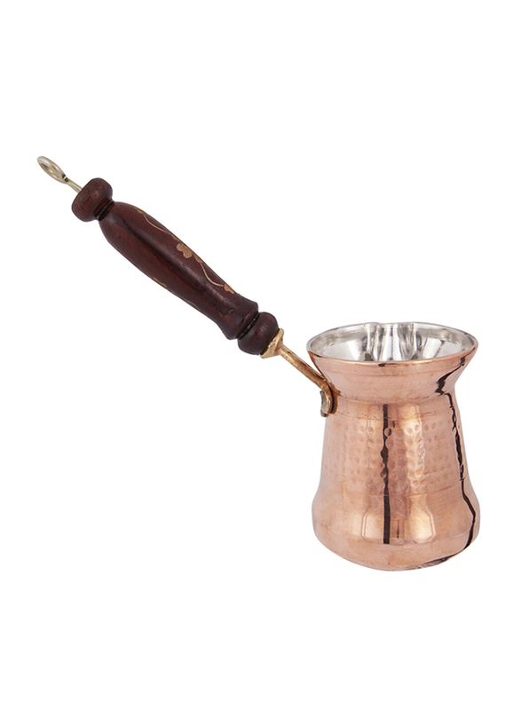 Serenk 250ml Copper Coffee Pot, 16.5x6.4x7.4 cm, Copper/Brown