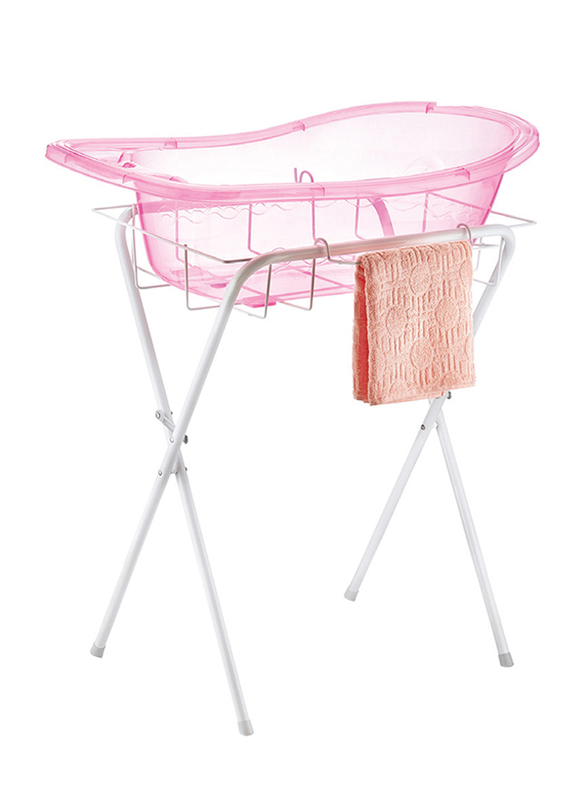 Babyjem Big Bath Stand, Newborn, White