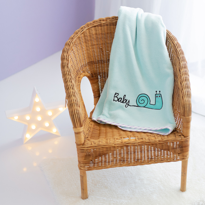Milk & Moo Sangaloz Baby Blanket, 100% Oeko-Text Certified, Blue