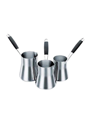 Korkmaz 3-Piece Flora Turkish Coffee Pot Set, A126, Silver