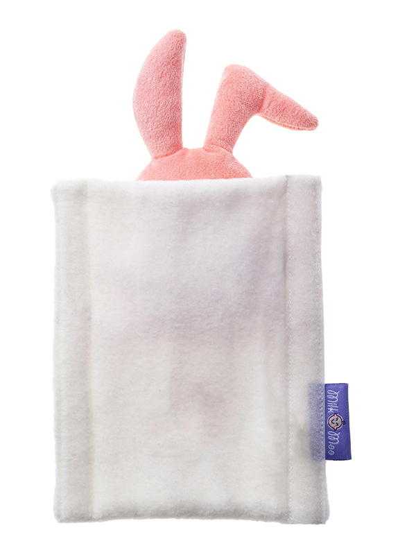 Milk & Moo Pink Rabbit Chancing Seatbelt Covers for Kids, Multicolour