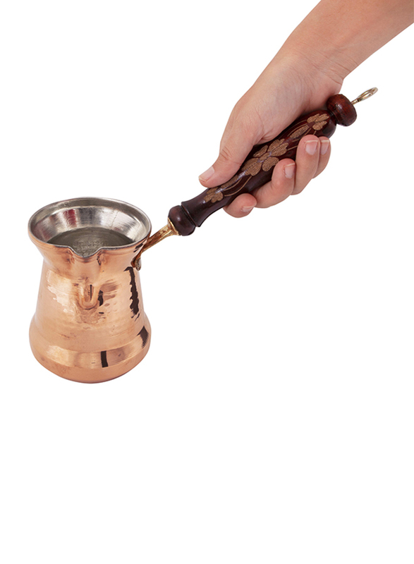 Serenk 450ml Copper Coffee Pot, 16.5x7.5x8.4 cm, Copper/Brown