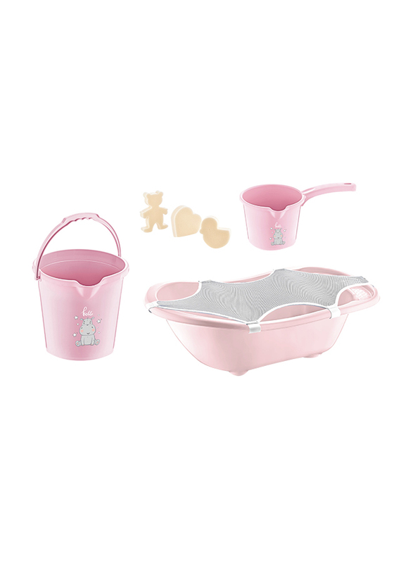 Babyjem 5-Piece Baby Bath Set, Newborn, Pink