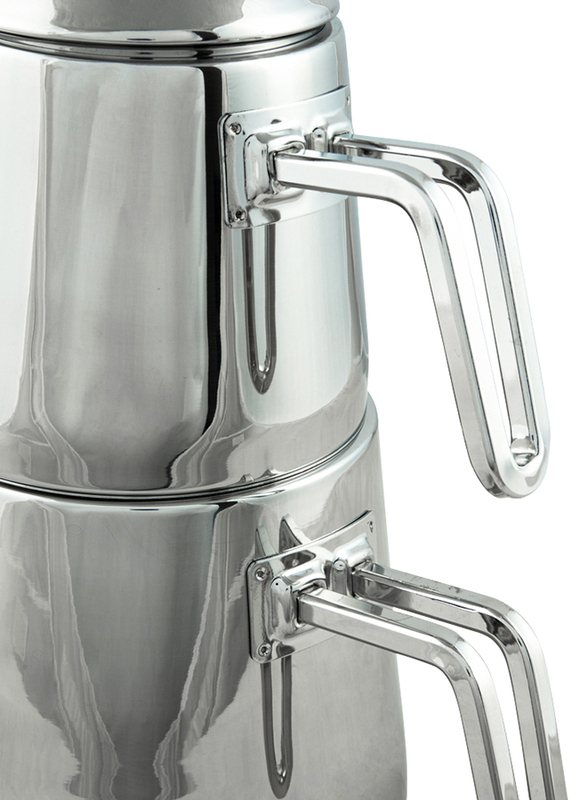 Hisar 1-2L Rio 18/10 Stainless Steel Tea Pot Set, Silver