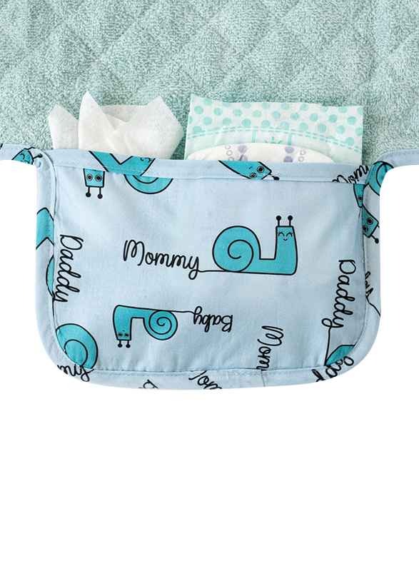 Milk & Moo Sangaloz Baby Diaper Changing Pad, Blue/Black
