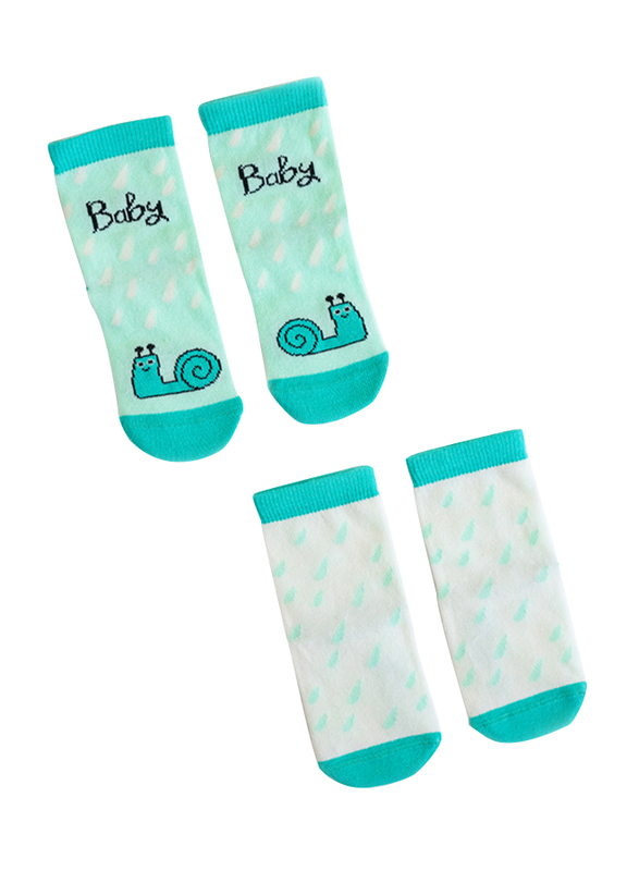 Milk & Moo Cacha Frog and Baby Sangaloz Snail 4 In 1 Baby Socks, 0-12 Months, Multicolour