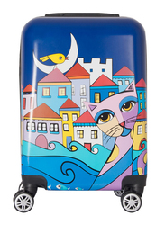 BiggDesign Owl and City Cabin Size Suitcase, Multicolor