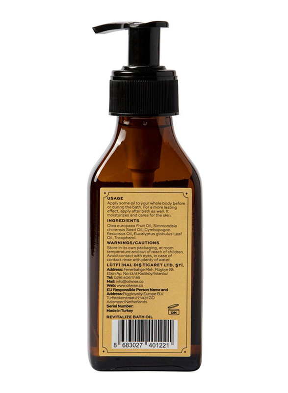Oilwise Revitalize Bath Massage Oil, 100ml