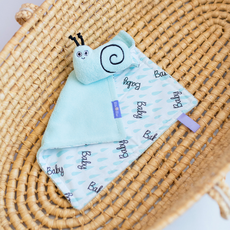 Milk & Moo Sangaloz Security Baby Blanket, Blue/Black
