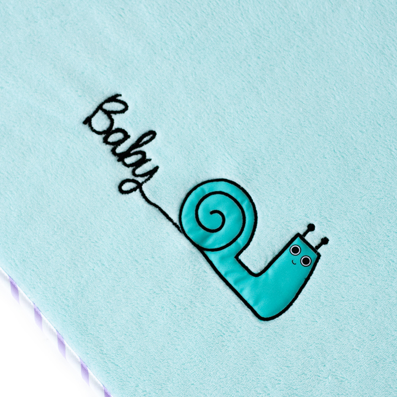 Milk & Moo Sangaloz Baby Blanket, 100% Oeko-Text Certified, Blue